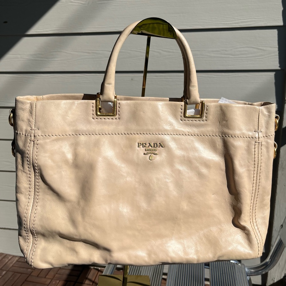 Authentic Prada Vitello Shine Satchel